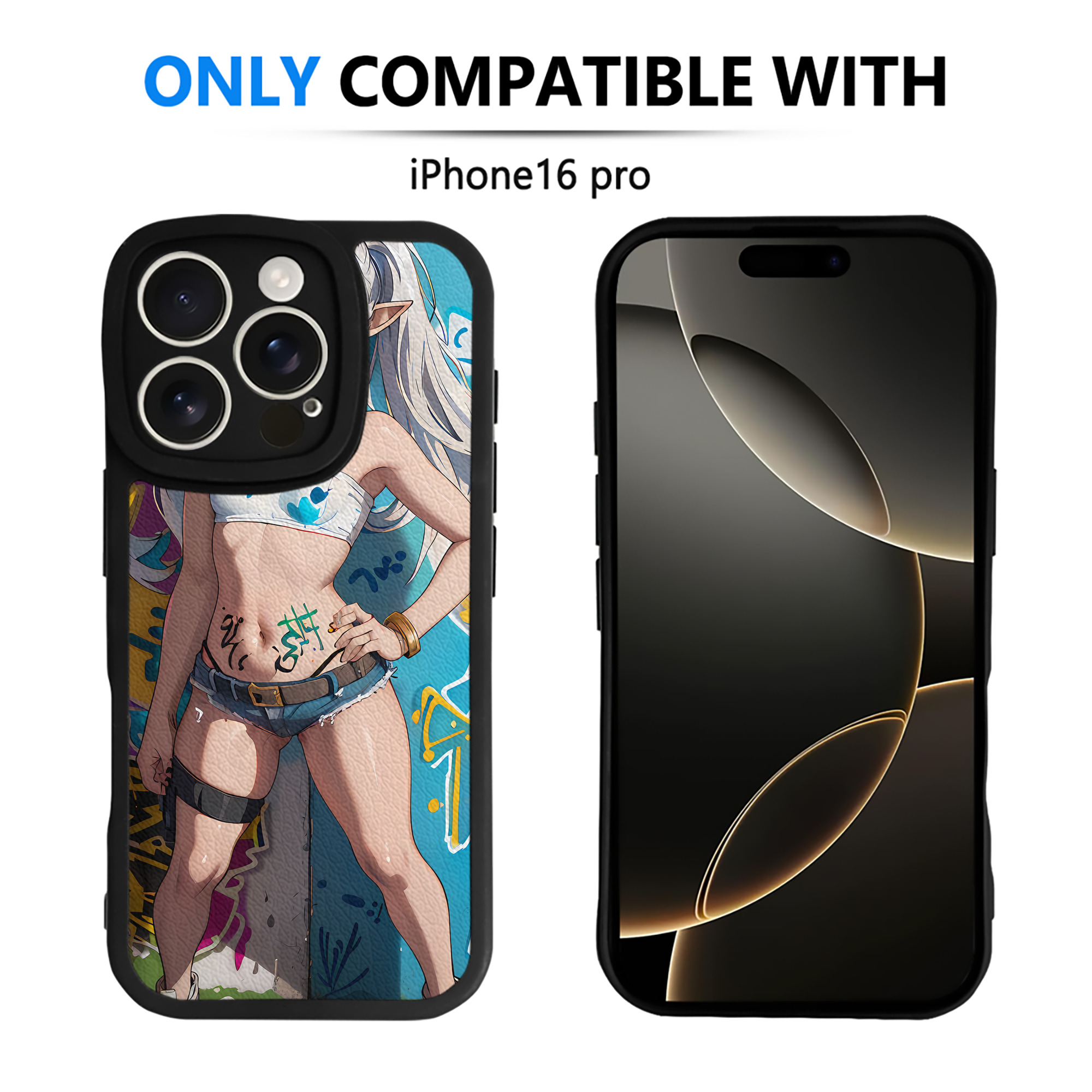 （画像用） 葬送のフリーレン Frieren 【iPhone 16シリーズ対応】シリコンスマホケース（レザー調） 材質：シリコン